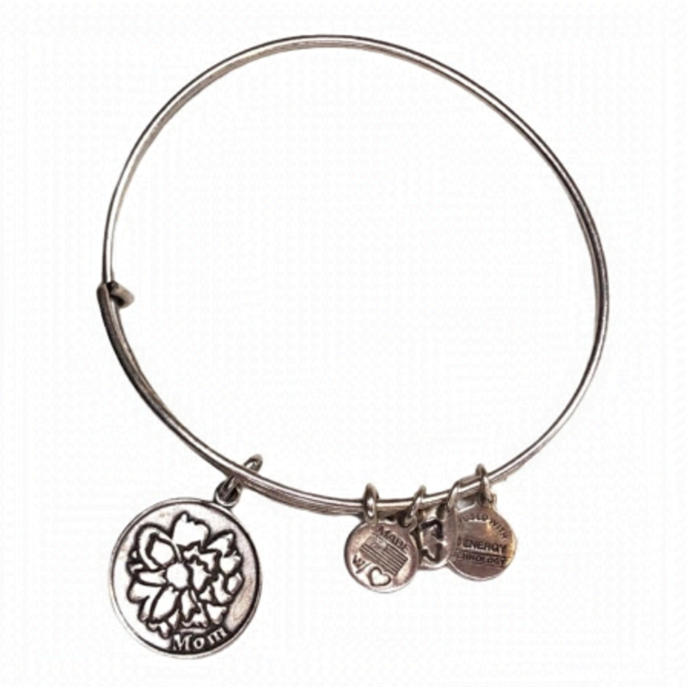 ALEX and Ani Mom Flower Silver Tone Bracelet 2013 Charm Bangle